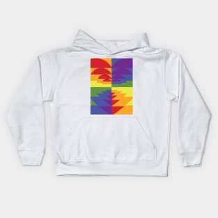 Rainbow Hearts LGBTQ Love All Around Kids Hoodie